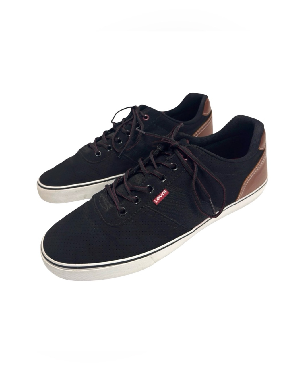 Levi's Men's Black and Brown Lace Up Sneakers Size 12